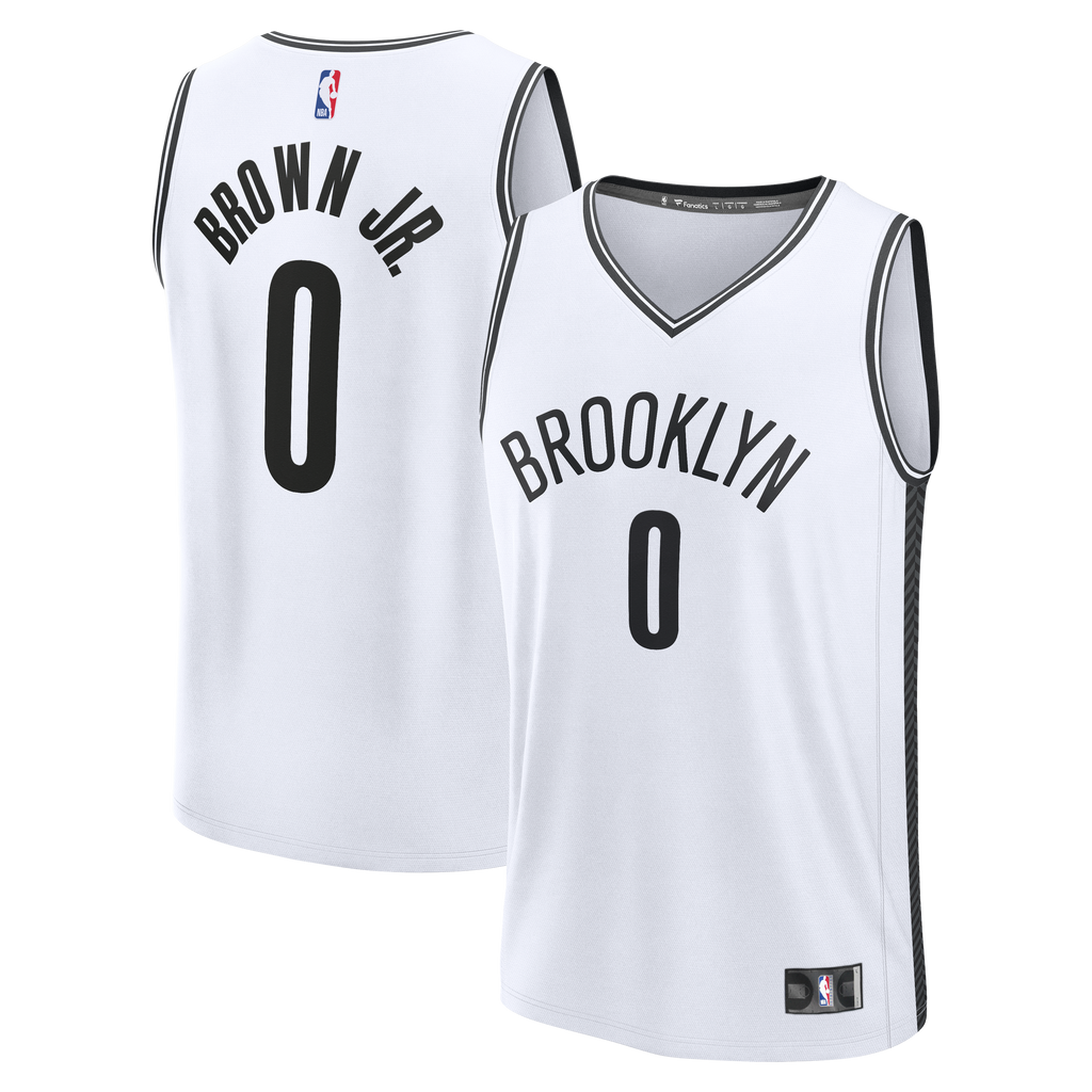 Youth Brooklyn Nets Mikel Brown Jr. Fanatics White Fast Break Replica Jersey - Association Edition product image 1, provided