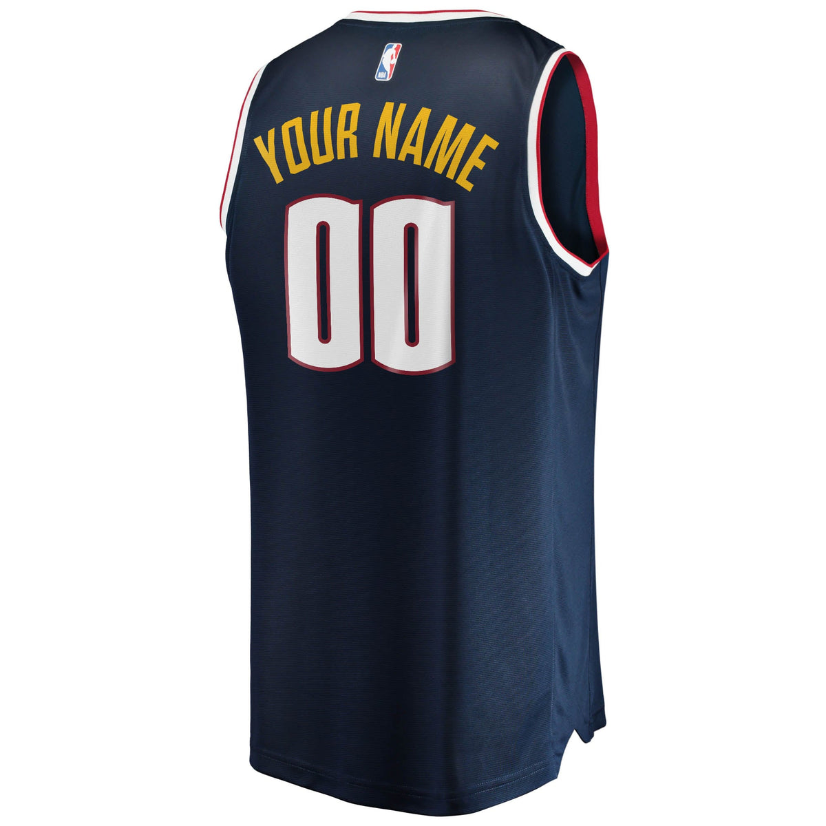 Youth Denver Nuggets Fanatics Navy Fast Break Custom Replica Jersey - Icon Edition product image 4, provided for visual