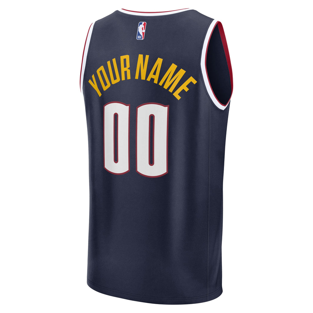 Youth Denver Nuggets Fanatics Navy Fast Break Custom Replica Jersey - Icon Edition product image 4, provided for visual