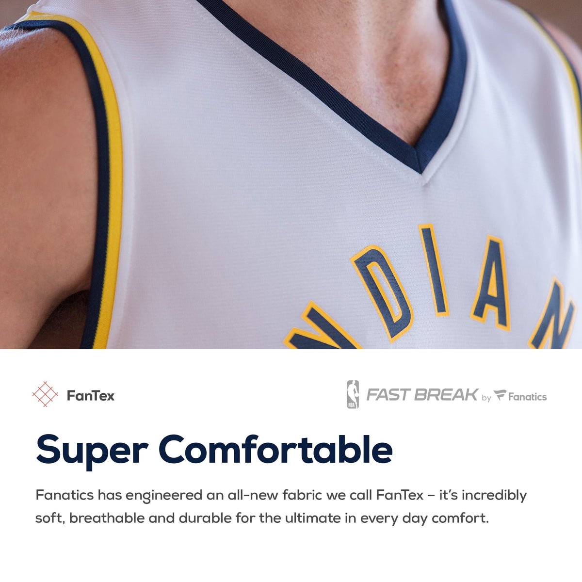 Youth Indiana Pacers Fanatics Navy Fast Break Custom Replica Jersey - Icon Edition product image 7, provided for visual