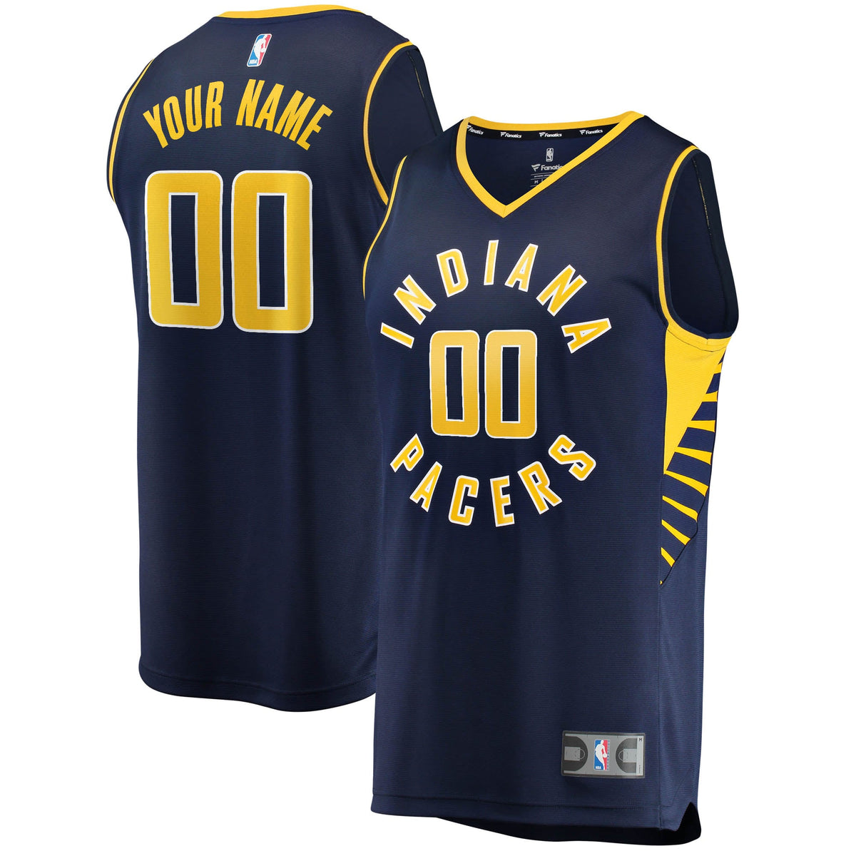 Youth Indiana Pacers Fanatics Navy Fast Break Custom Replica Jersey - Icon Edition product image 1, provided for visual