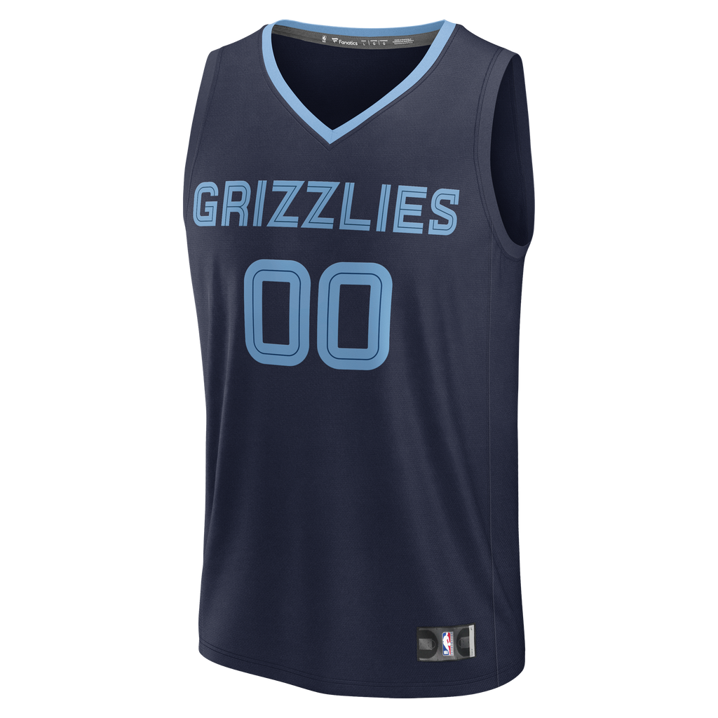 Youth Memphis Grizzlies Fanatics Navy Fast Break Custom Jersey - Icon Edition product image 3, provided for visual reference