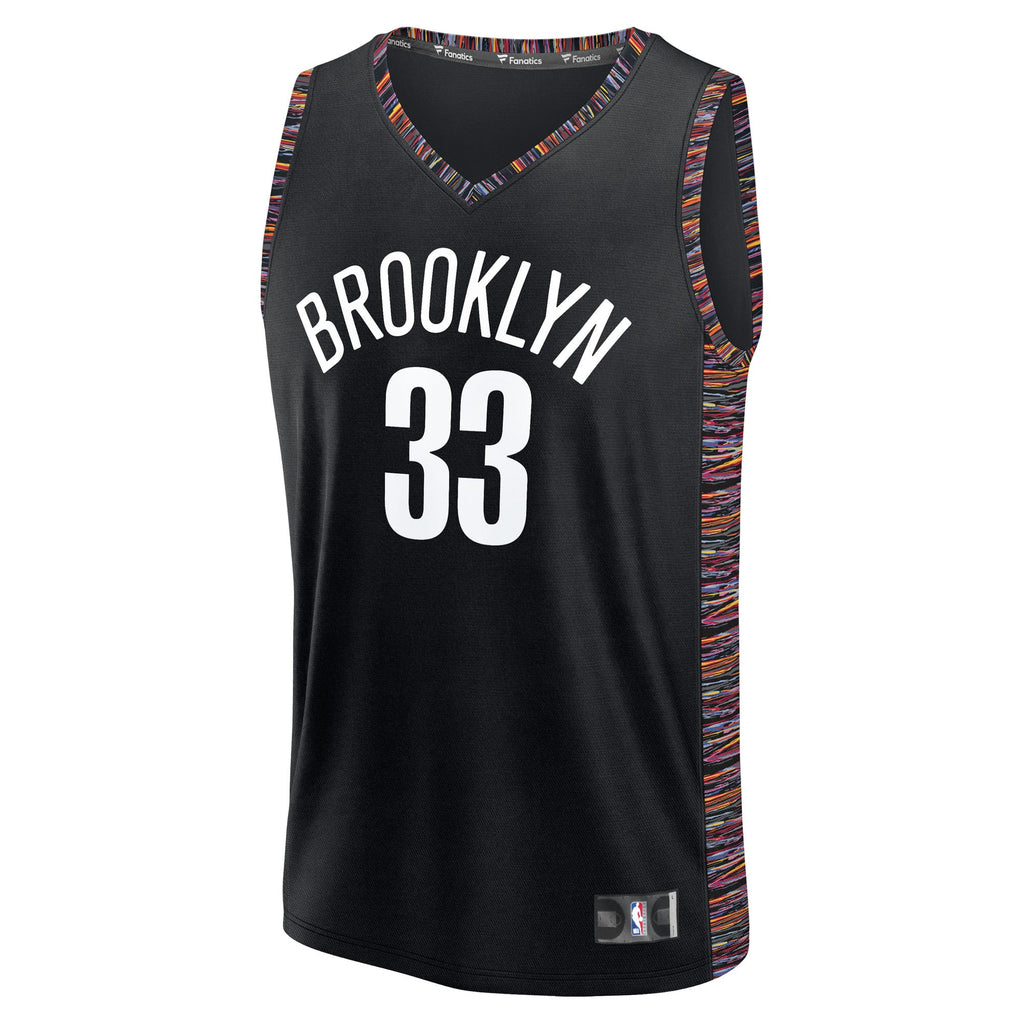 Youth Brooklyn Nets Nic Claxton Fanatics Black Fast Break Jersey - City Edition product image 3, provided for visual