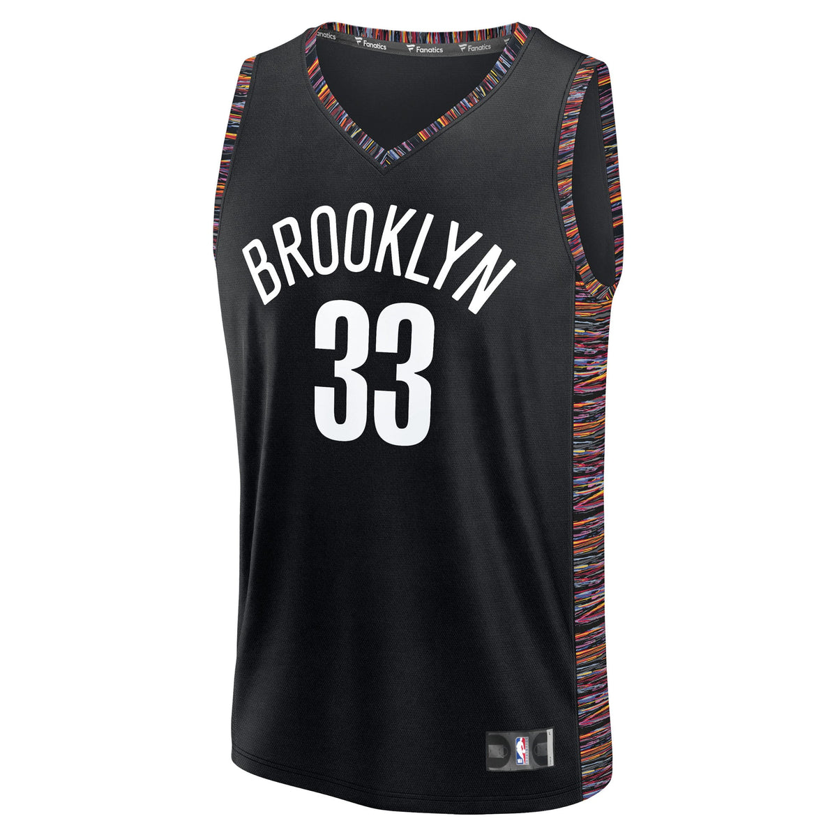 Youth Brooklyn Nets Nic Claxton Fanatics Black Fast Break Jersey - City Edition product image 3, provided for visual