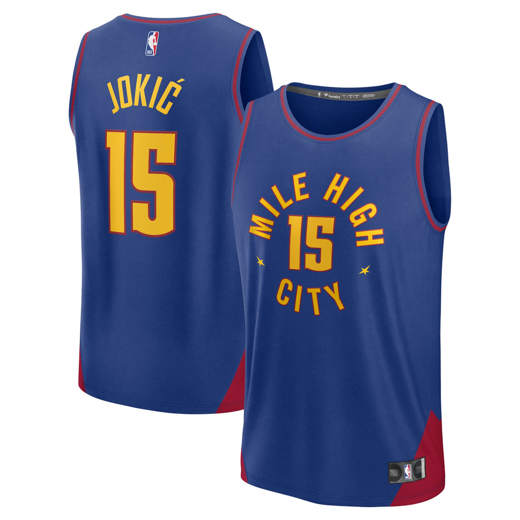 Youth Denver Nuggets Nikola Jokic Fanatics Blue Fast Break Replica Player Jersey - Statement Edition product image 1,