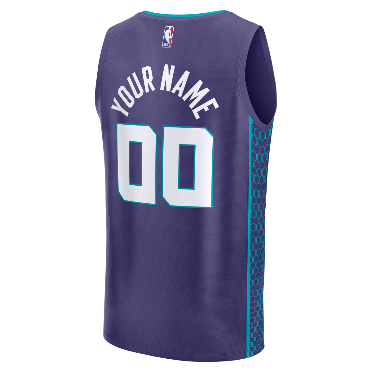 Youth Charlotte Hornets Fanatics Purple Fast Break Custom Jersey - Statement Edition product image 4, provided for visual
