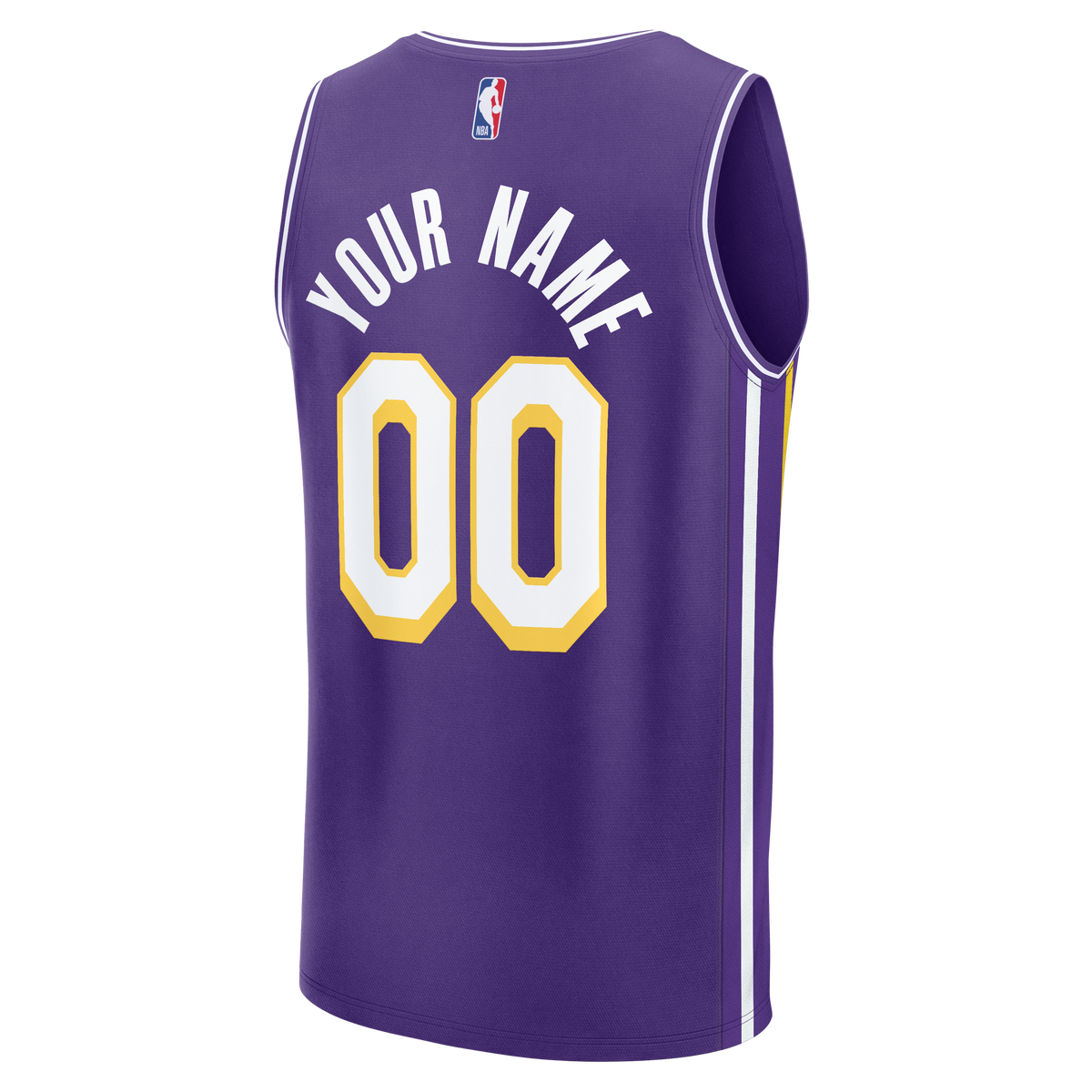 Youth Los Angeles Lakers Fanatics Purple Fast Break Custom Jersey - Statement Edition product image 4, provided for visual