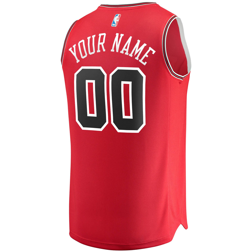 Youth Chicago Bulls Fanatics Red Fast Break Custom Replica Jersey - Icon Edition product image 4, provided for visual