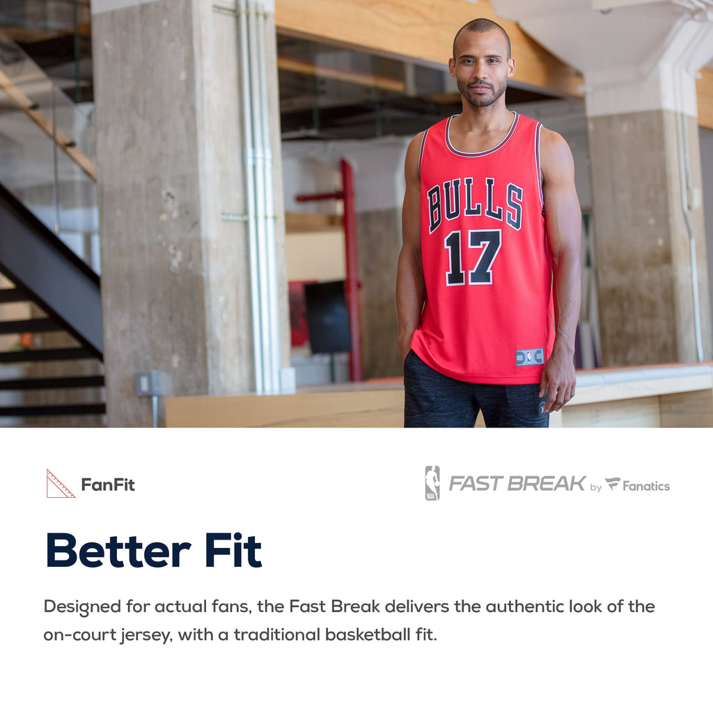Youth Chicago Bulls Fanatics Red Fast Break Custom Replica Jersey - Icon Edition product image 5, provided for visual