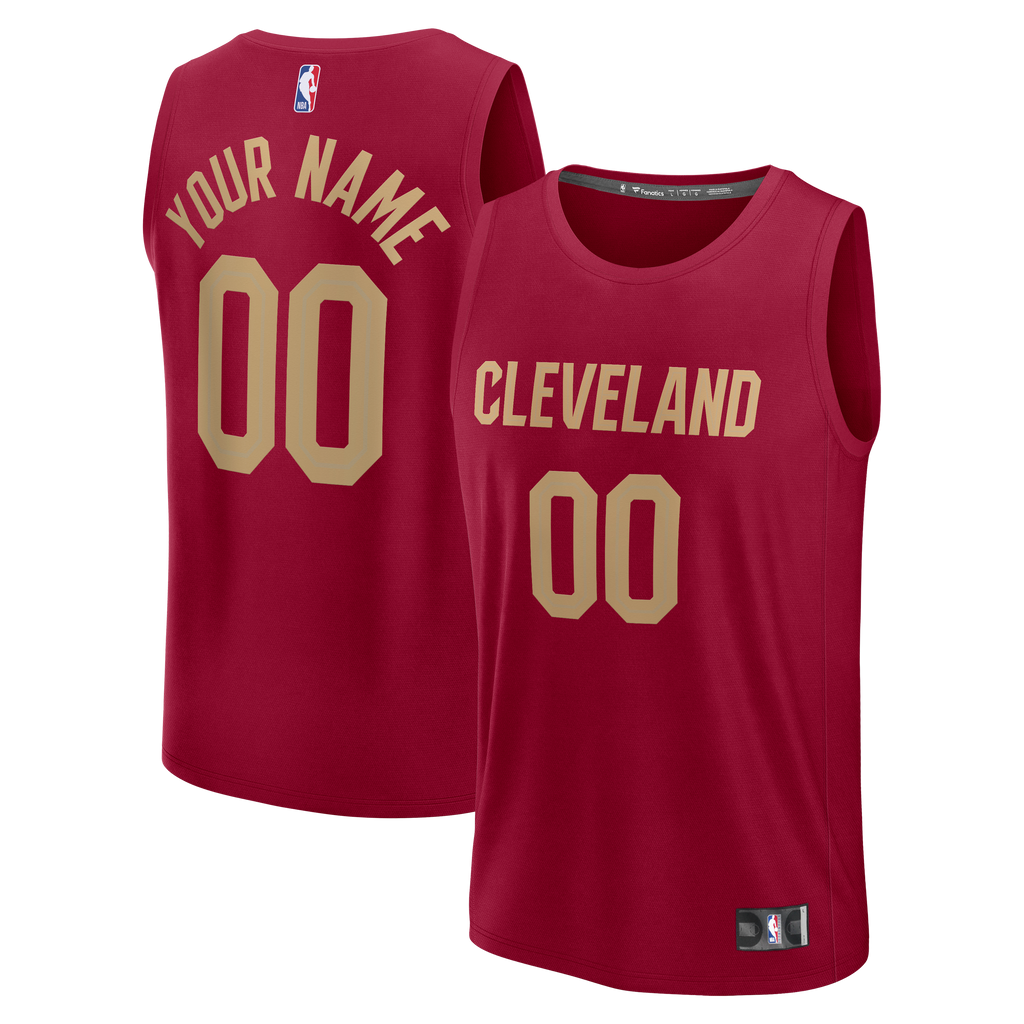 Youth Cleveland Cavaliers Fanatics Red Fast Break Custom Jersey - Icon Edition product image 2, provided for visual