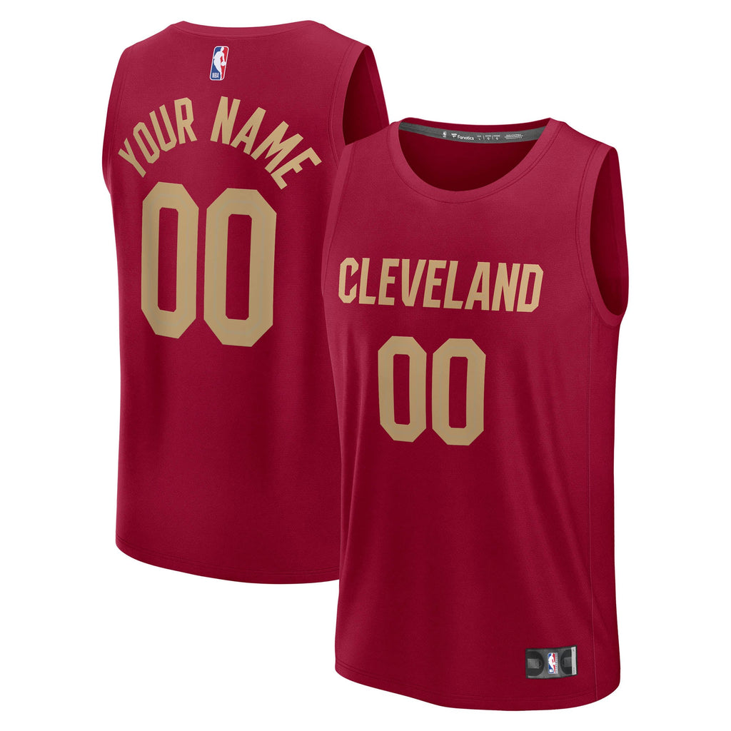 Youth Cleveland Cavaliers Fanatics Red Fast Break Custom Jersey - Icon Edition product image 1, provided for visual