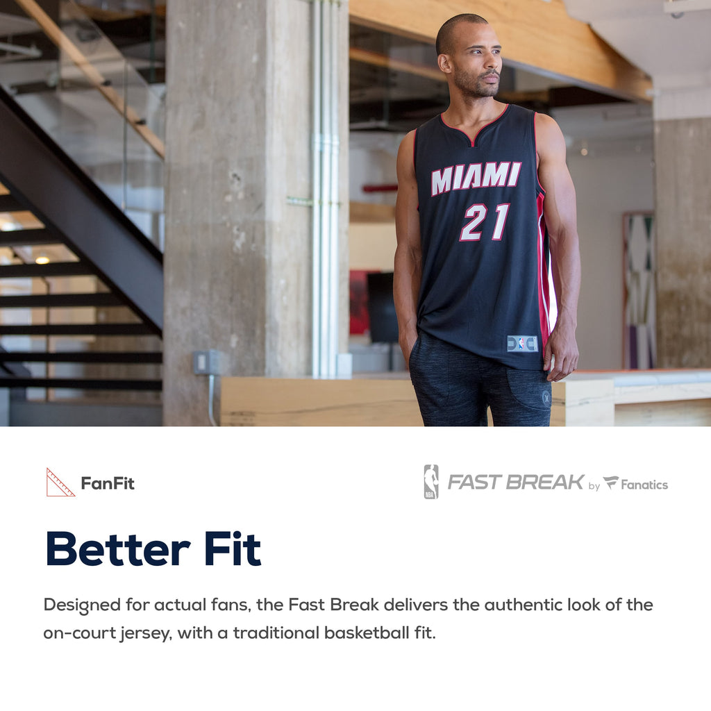 Youth Miami Heat Fanatics Red Fast Break Replica Custom Jersey - Statement Edition product image 5, provided for visual