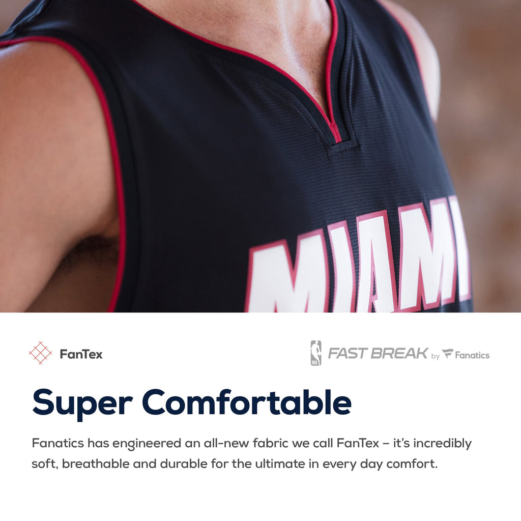 Youth Miami Heat Fanatics Red Fast Break Replica Custom Jersey - Statement Edition product image 7, provided for visual