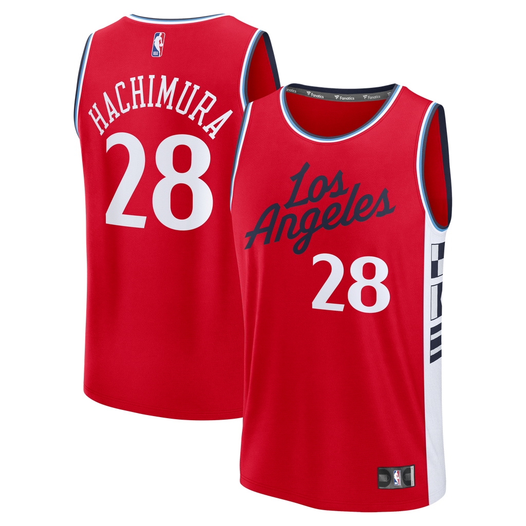Youth LA Clippers Rui Hachimura Fanatics Red Fast Break Replica Jersey - Statement Edition product image 2, provided for