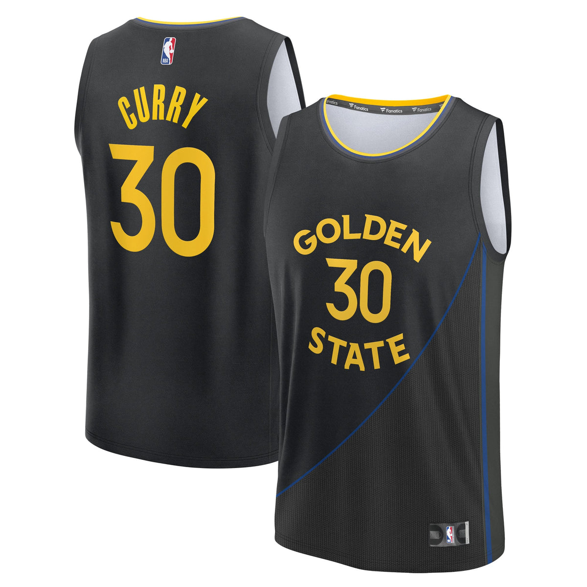 Youth Golden State Warriors Stephen Curry Fanatics Black Fast Break Replica Player Jersey - Statement Edition product image