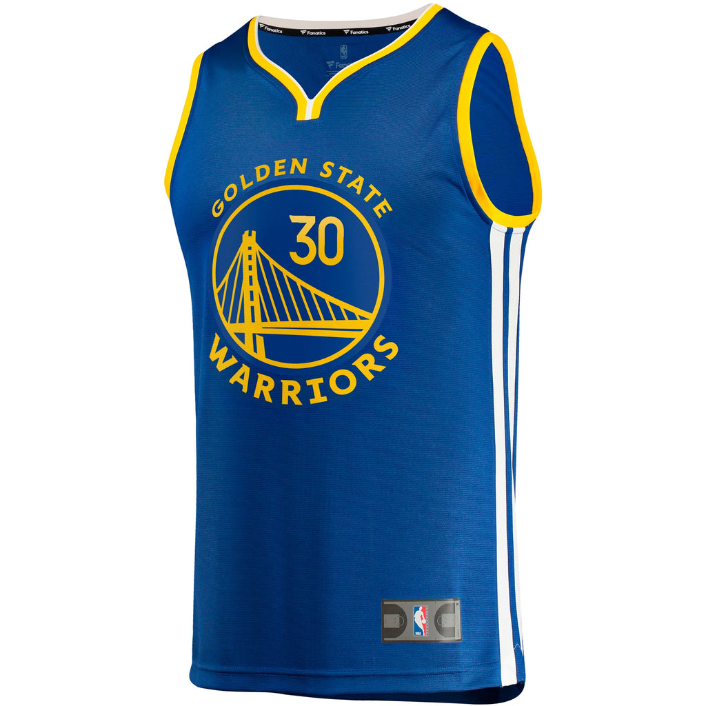 Youth Golden State Warriors Stephen Curry Fanatics Royal Fast Break Replica Jersey - Icon Edition product image 3, provided