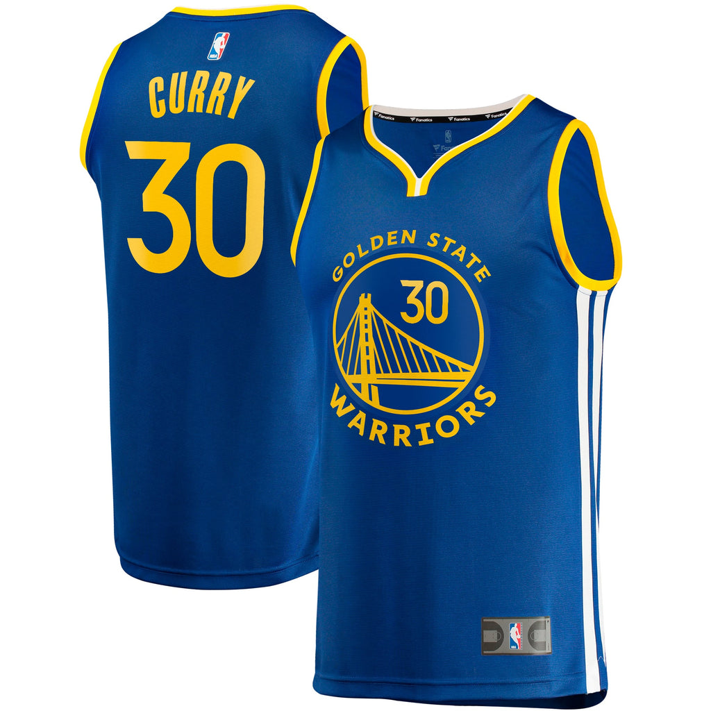 Youth Golden State Warriors Stephen Curry Fanatics Royal Fast Break Replica Jersey - Icon Edition product image 1, provided