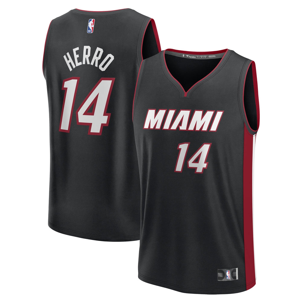 Youth Miami Heat Tyler Herro Fanatics Black Fast Break Replica Player Jersey - Icon Edition product image 1, provided for