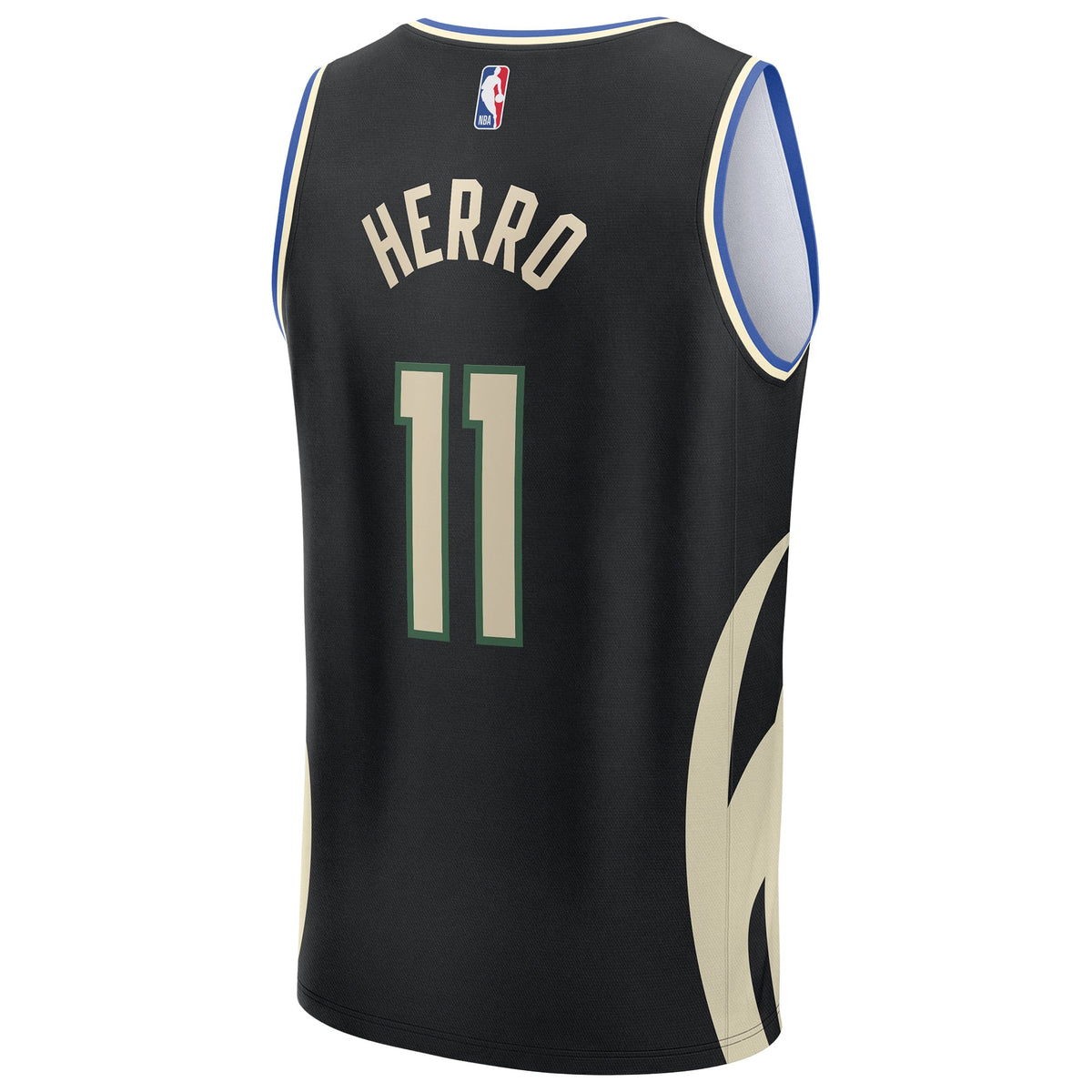 Youth Milwaukee Bucks Tyler Herro Fanatics Black Fast Break Replica Jersey - Statement Edition product image 4, provided for