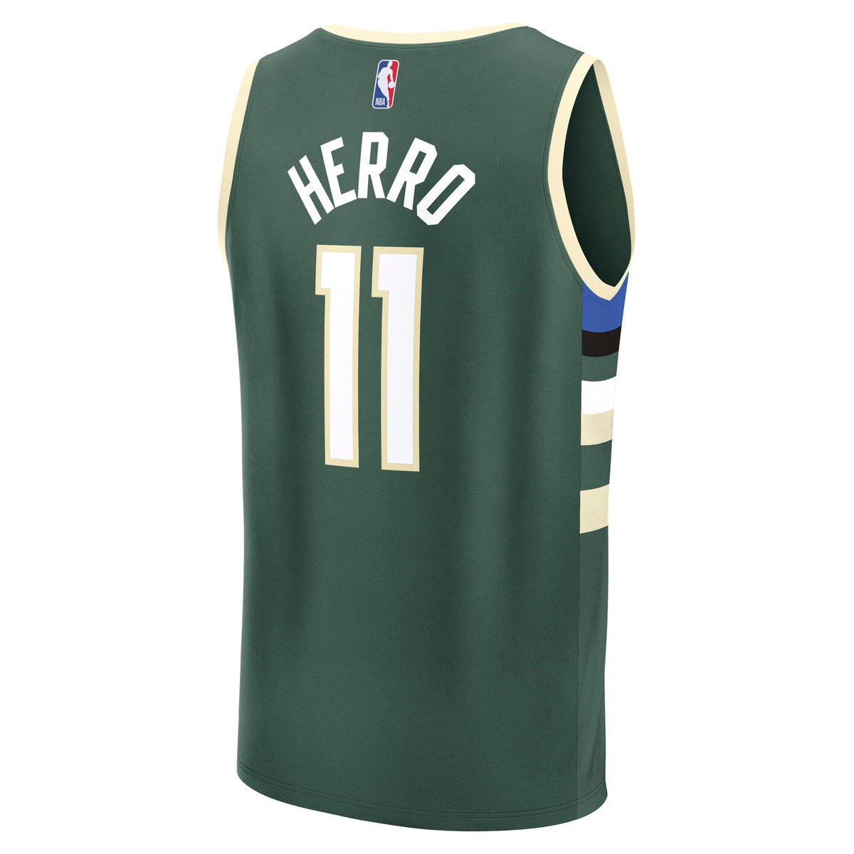 Youth Milwaukee Bucks Tyler Herro Fanatics Hunter Green Fast Break Replica Jersey - Icon Edition product image 4, provided