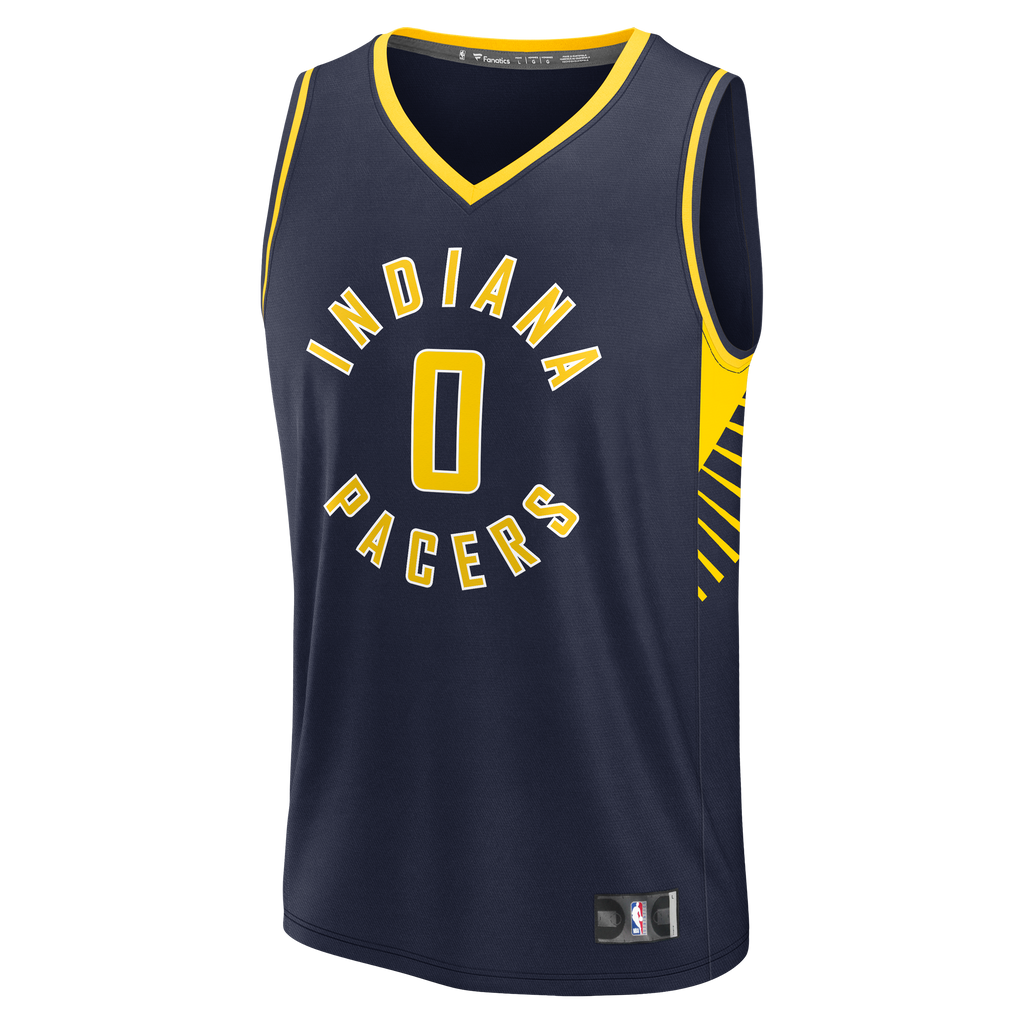 Youth Indiana Pacers Tyrese Haliburton Fanatics Navy Fast Break Replica Player Jersey product image 3, provided for visual