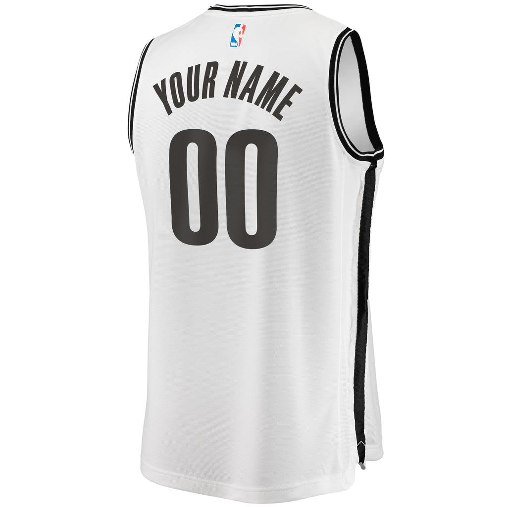 Youth Brooklyn Nets Fanatics White Fast Break Replica Custom Jersey - Association Edition product image 4, provided for