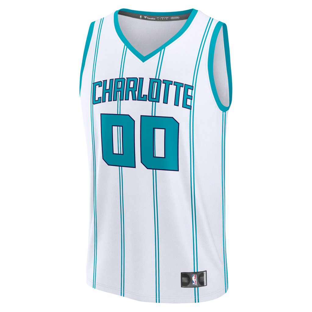 Youth Charlotte Hornets Fanatics White Fast Break Custom Jersey - Association Edition product image 3, provided for visual
