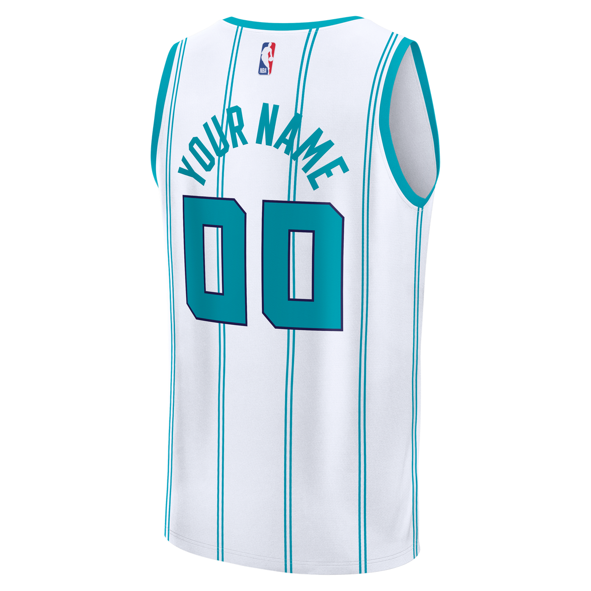 Youth Charlotte Hornets Fanatics White Fast Break Custom Jersey - Association Edition product image 4, provided for visual
