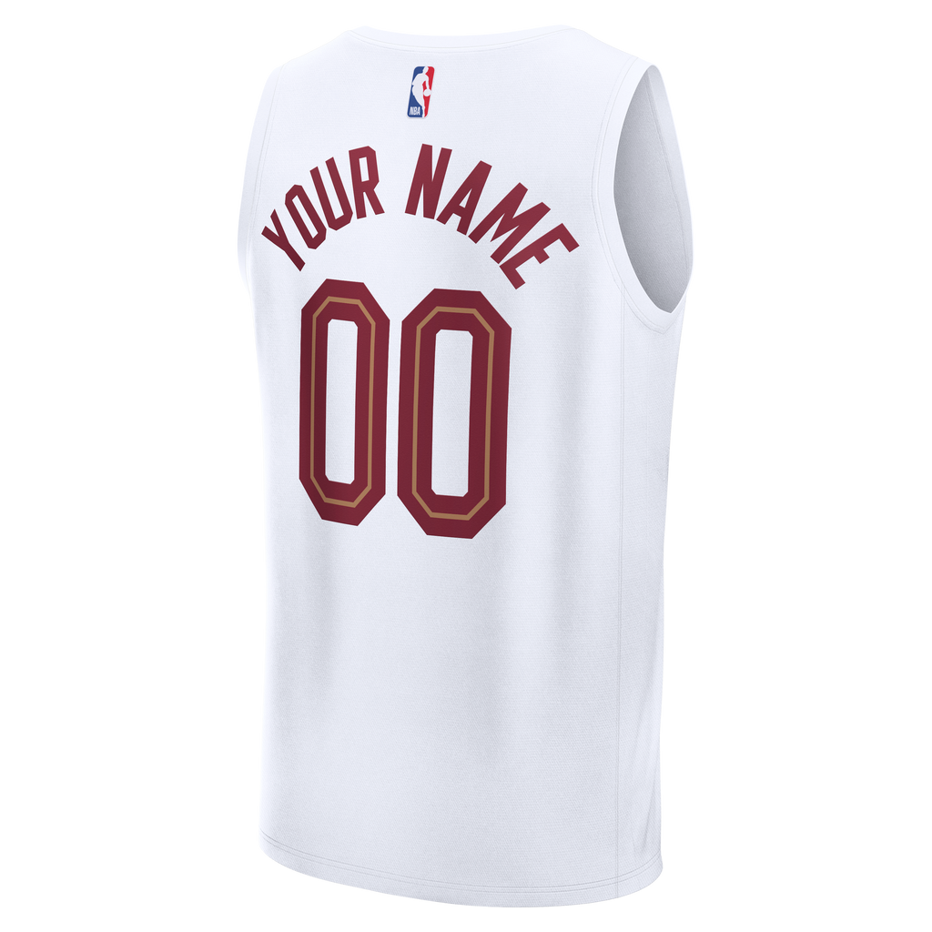 Youth Cleveland Cavaliers Fanatics White Fastbreak Custom Jersey - Association Edition product image 4, provided for visual