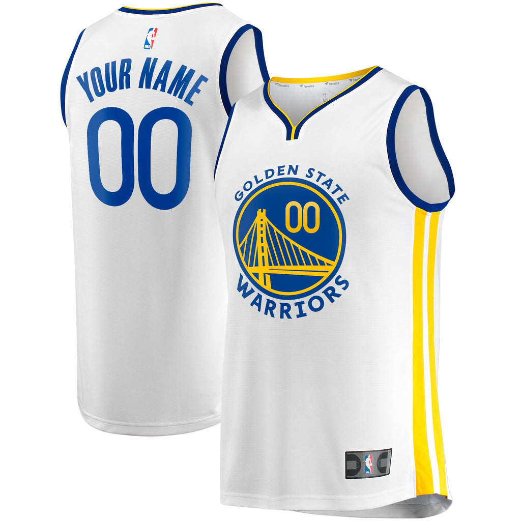 Youth Golden State Warriors Fanatics White Fast Break Replica Custom Jersey - Association Edition product image 2, provided