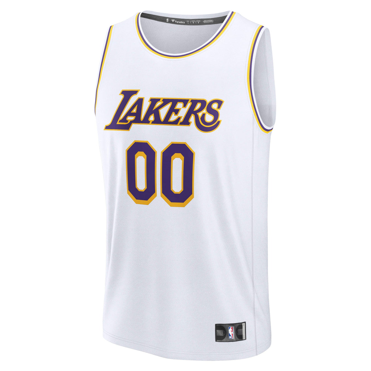 Youth Los Angeles Lakers Fanatics White Fast Break Custom Replica Jersey - Association Edition product image 3, provided for
