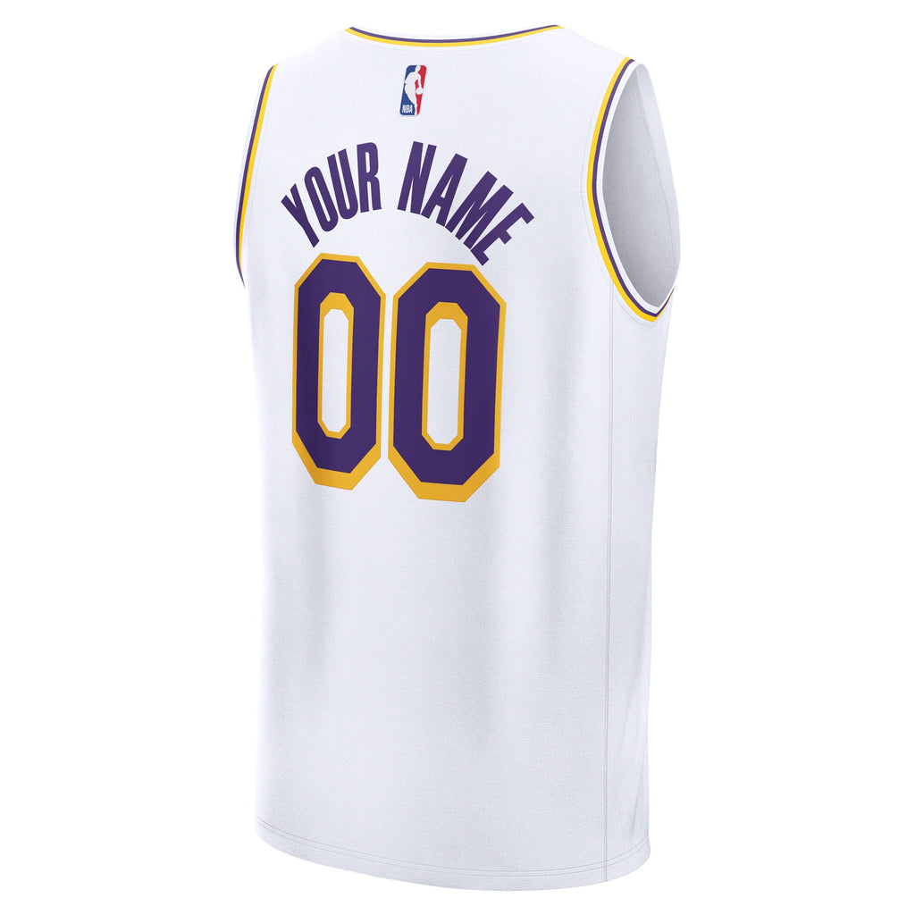 Youth Los Angeles Lakers Fanatics White Fast Break Custom Replica Jersey - Association Edition product image 4, provided for