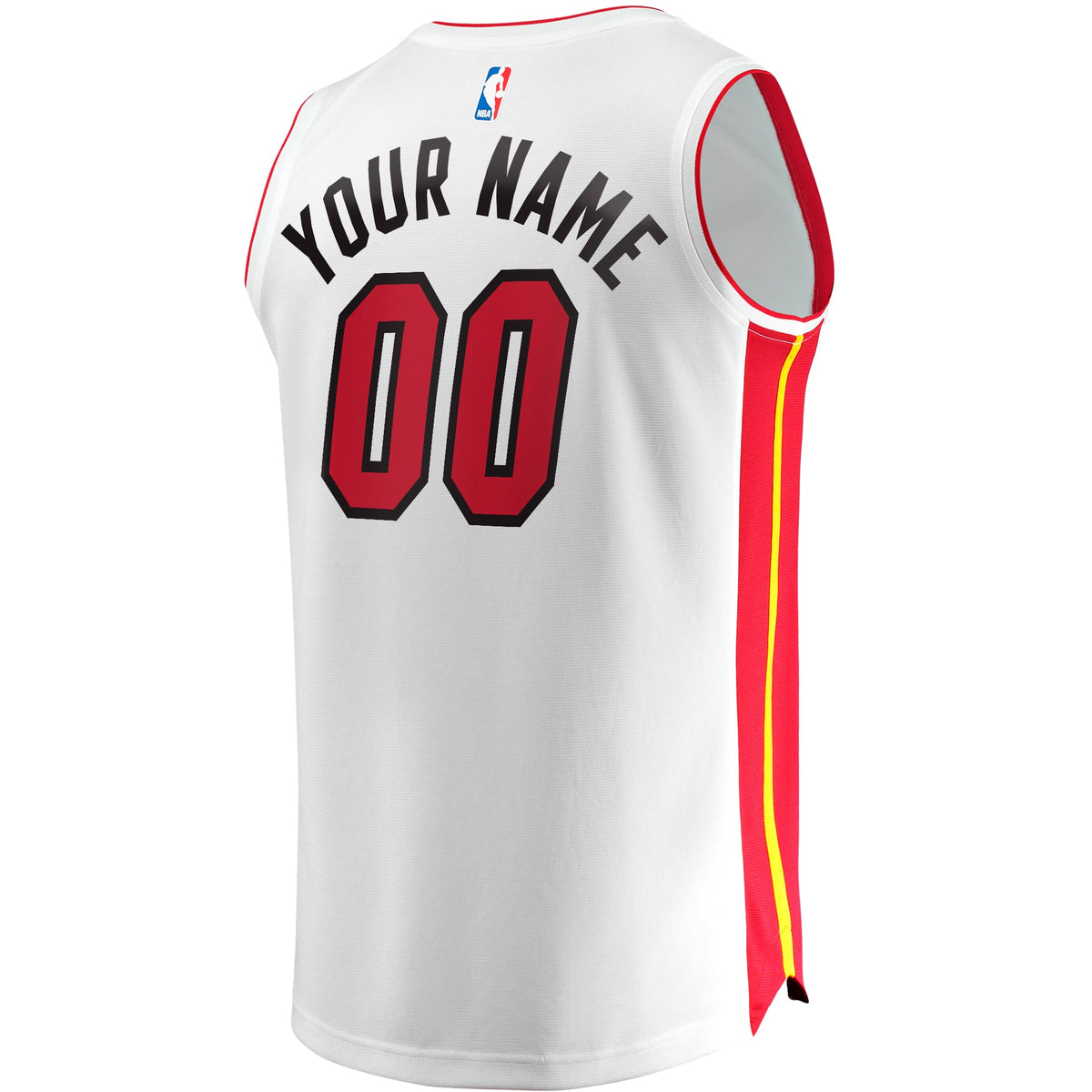 Youth Miami Heat Fanatics White Fast Break Custom Replica Jersey - Association Edition product image 4, provided for visual