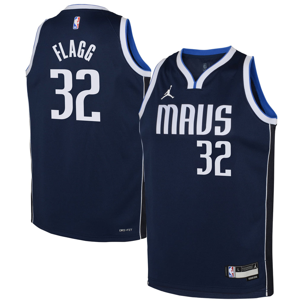 Youth Dallas Mavericks Cooper Flagg Jordan Brand Navy Swingman Jersey - Statement Edition product image 1, provided for