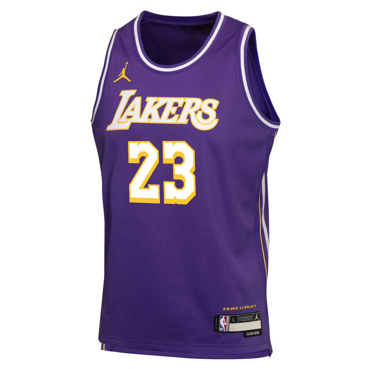Youth Los Angeles Lakers LeBron James Jordan Brand Purple Swingman Jersey - Statement Edition product image 3, provided for