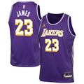 Youth Los Angeles Lakers LeBron James Jordan Brand Purple Swingman Jersey - Statement Edition product image 1, provided for