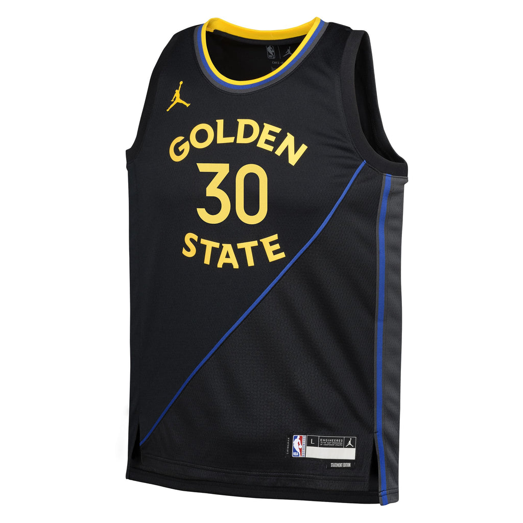 Youth Golden State Warriors Stephen Curry Jordan Brand Navy Swingman Jersey - Statement Edition product image 3, provided