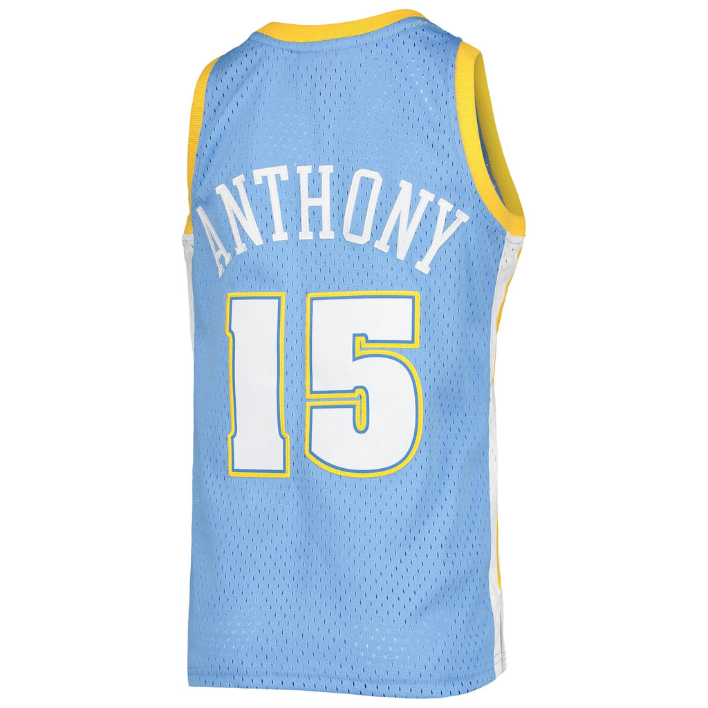 Youth Denver Nuggets Carmelo Anthony Mitchell & Ness Powder Blue 2003-04 Hardwood Classics Swingman Jersey product image 4,