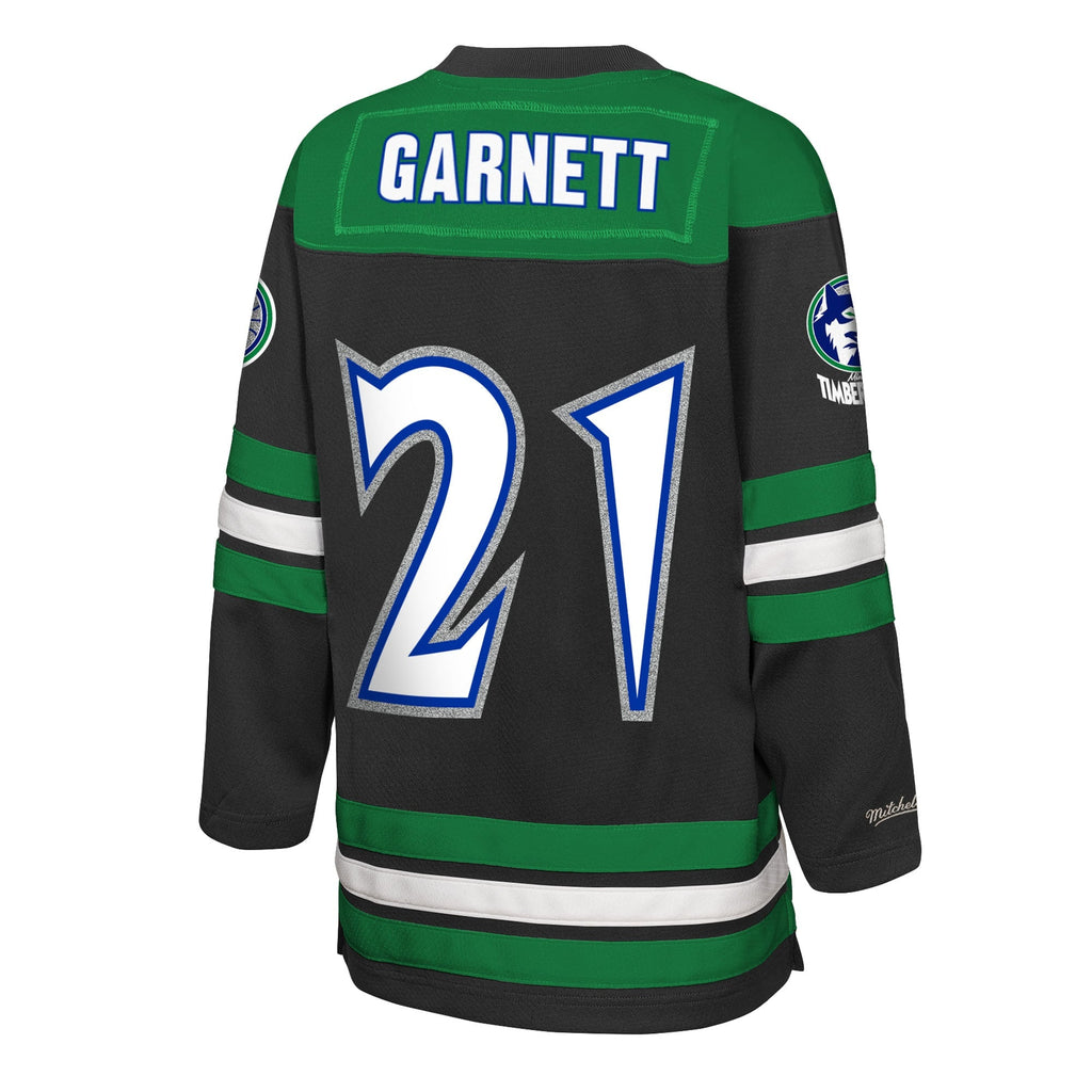 Youth Minnesota Timberwolves Kevin Garnett Mitchell & Ness Black Maxxed Out 2.0 Fashion Hockey Jersey product image 4,