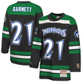 Youth Minnesota Timberwolves Kevin Garnett Mitchell & Ness Black Maxxed Out 2.0 Fashion Hockey Jersey product image 1,