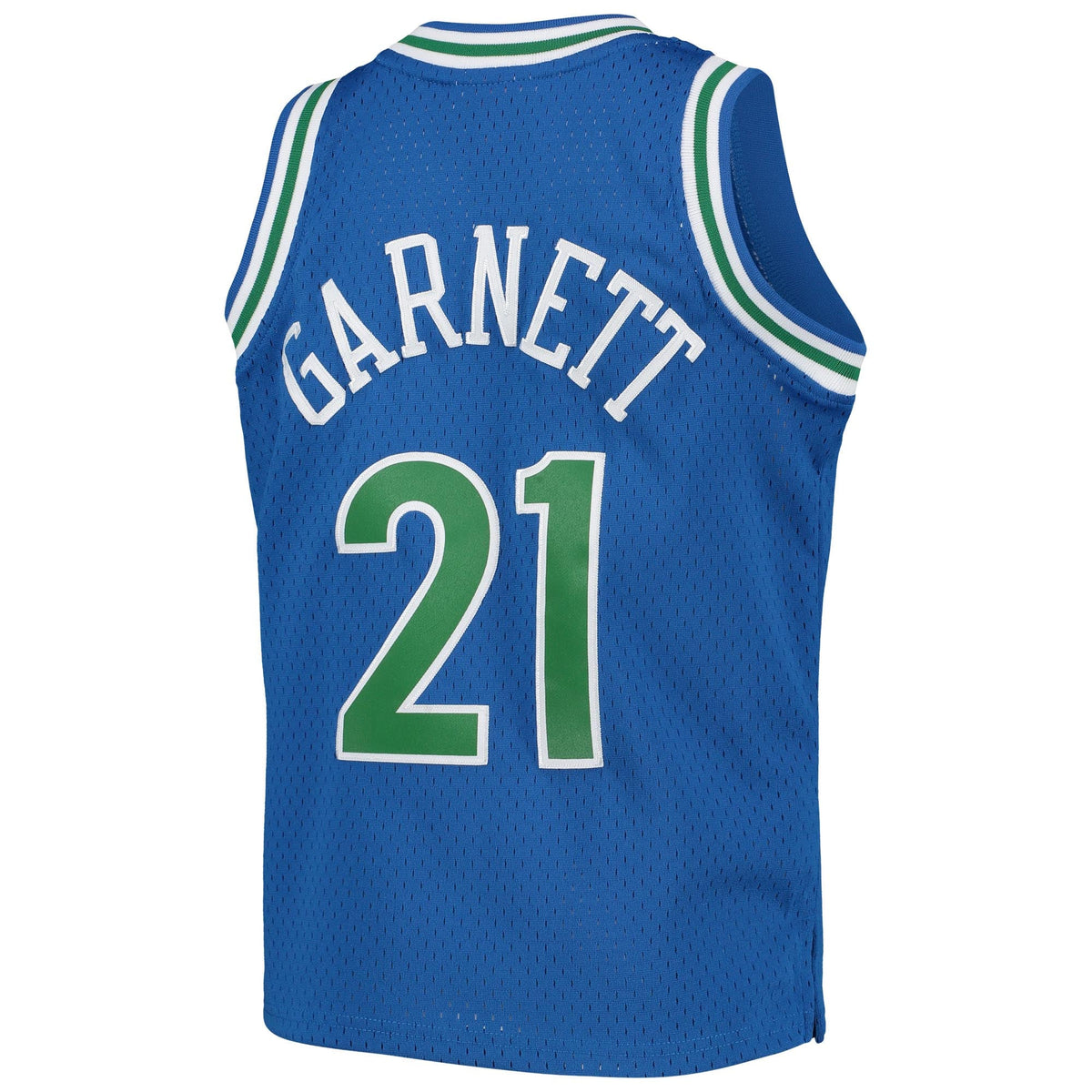 Youth Minnesota Timberwolves Kevin Garnett Mitchell & Ness Blue 1995-96 Hardwood Classics Swingman Jersey product image 4,