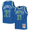 Youth Minnesota Timberwolves Kevin Garnett Mitchell & Ness Blue 1995-96 Hardwood Classics Swingman Jersey product image 1,