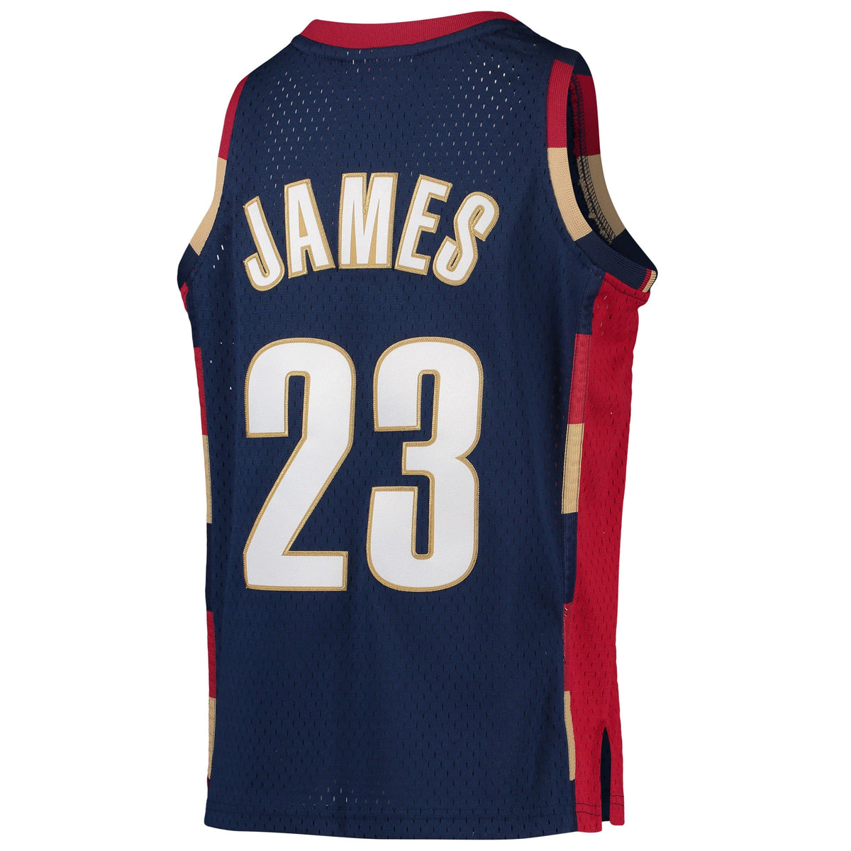 Youth Cleveland Cavaliers LeBron James Mitchell & Ness Navy 2008-09 Hardwood Classics Swingman Jersey product image 4,