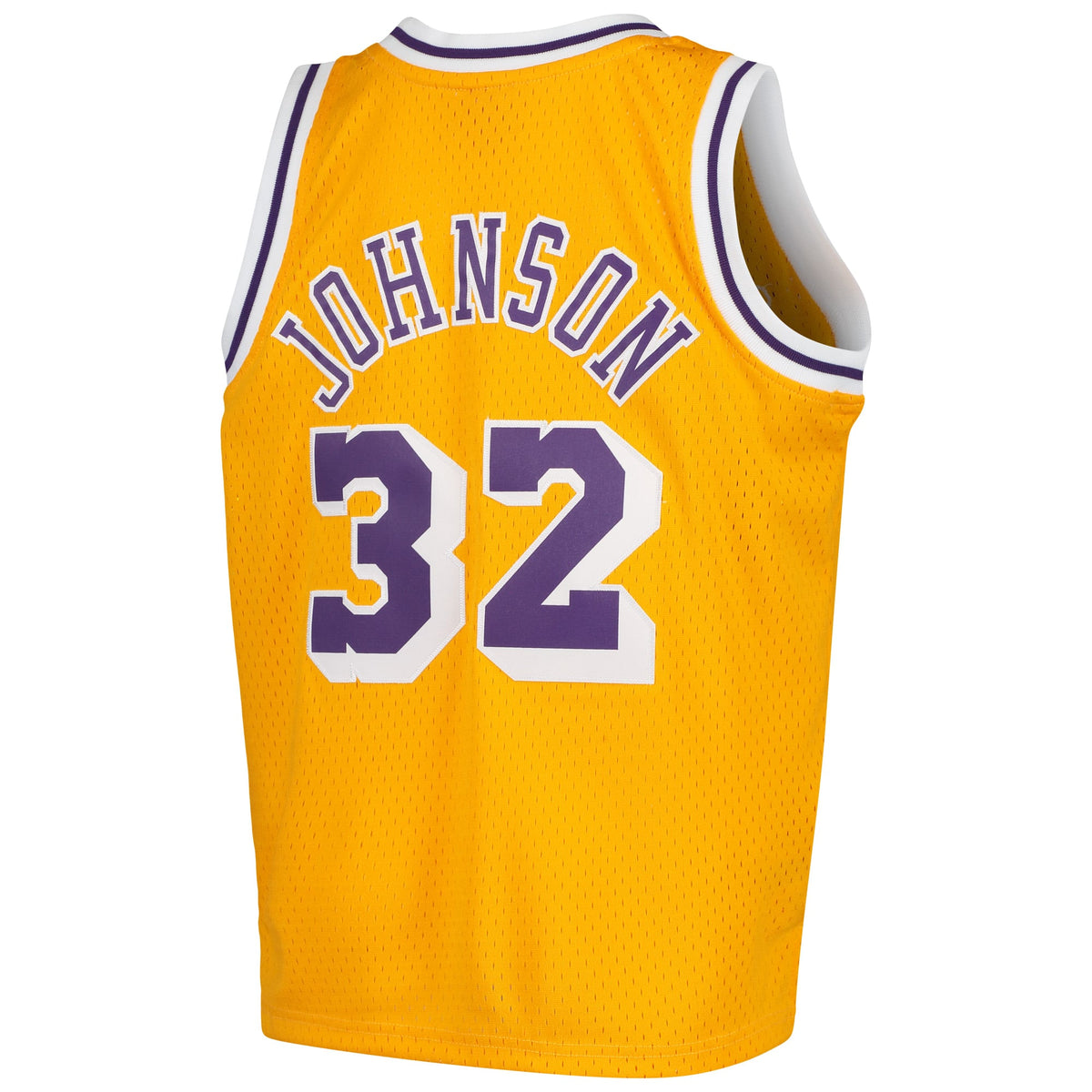 Youth Los Angeles Lakers Magic Johnson Mitchell & Ness Gold Swingman Throwback Jersey product image 4, provided for visual