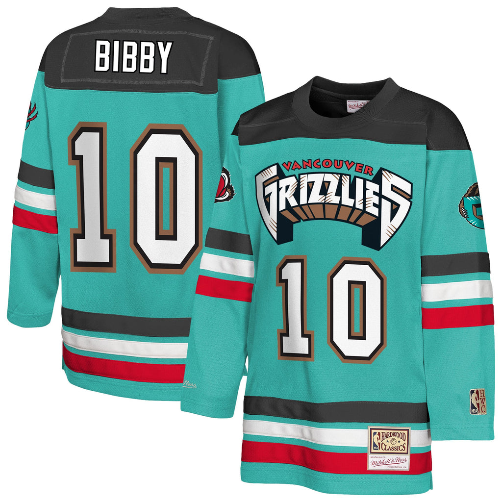 Youth Memphis Grizzlies Mike Bibby Mitchell & Ness Turquoise Maxxed Out 2.0 Fashion Hockey Jersey product image 2, provided