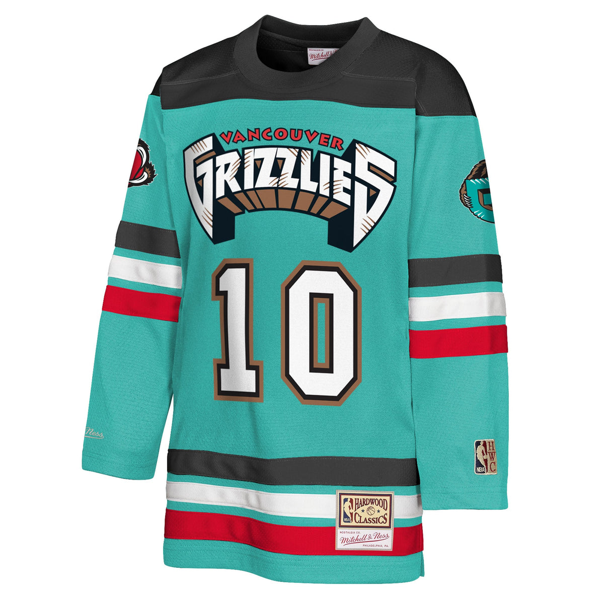 Youth Memphis Grizzlies Mike Bibby Mitchell & Ness Turquoise Maxxed Out 2.0 Fashion Hockey Jersey product image 3, provided