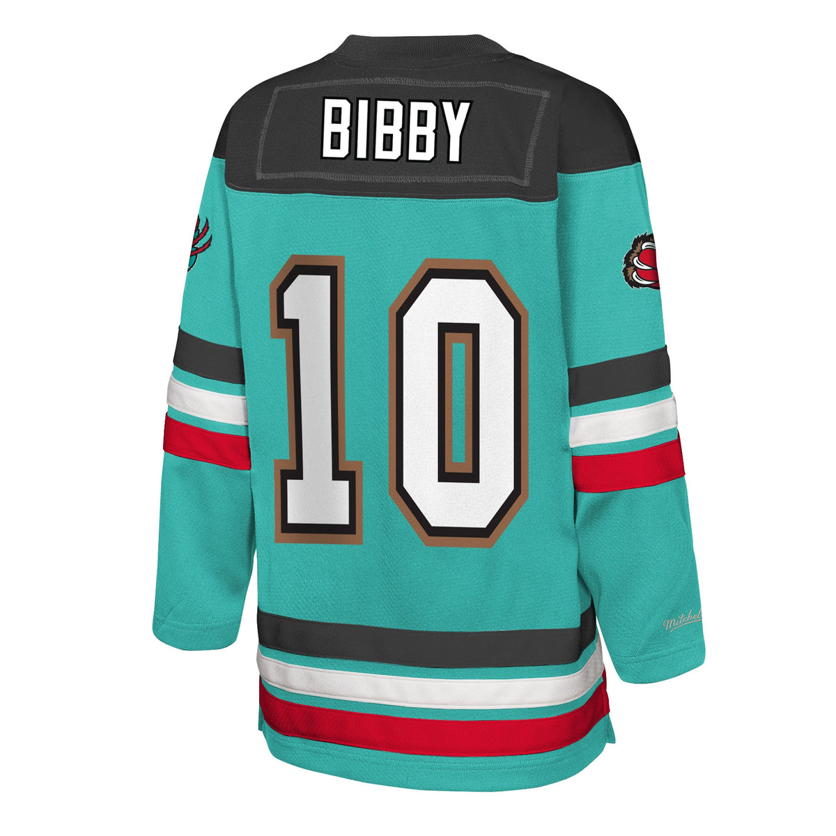 Youth Memphis Grizzlies Mike Bibby Mitchell & Ness Turquoise Maxxed Out 2.0 Fashion Hockey Jersey product image 4, provided