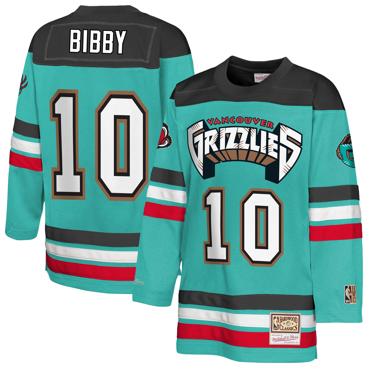 Youth Memphis Grizzlies Mike Bibby Mitchell & Ness Turquoise Maxxed Out 2.0 Fashion Hockey Jersey product image 1, provided