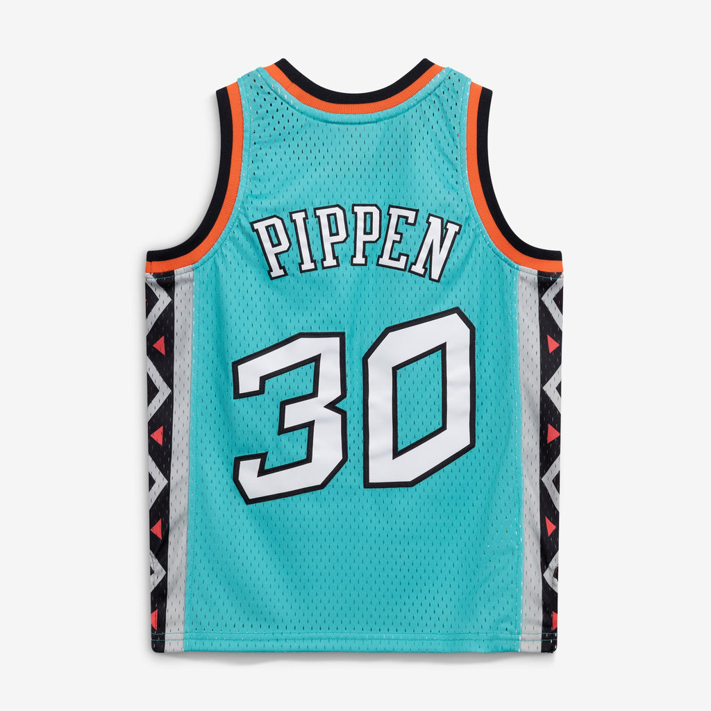 Youth 1996 NBA All-Star Game Scottie Pippen Mitchell & Ness Teal Hardwood Classics Swingman Jersey product image 4, provided