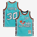 Youth 1996 NBA All-Star Game Scottie Pippen Mitchell & Ness Teal Hardwood Classics Swingman Jersey product image 1, provided